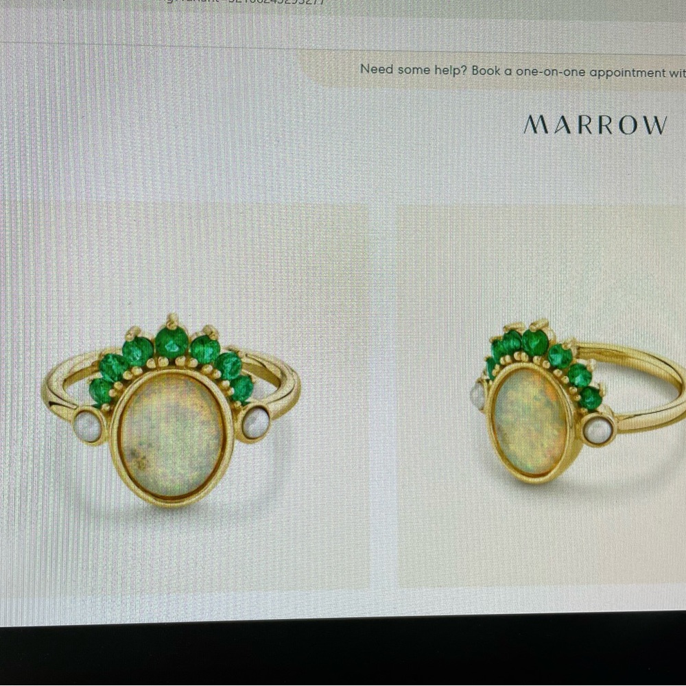 Opal & Emerald Headdress Ring